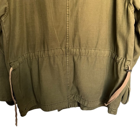 Free People Joshua Tree Utility Jacket Cotton Canvas Army Green Oversized Size M - Picture 14 of 14